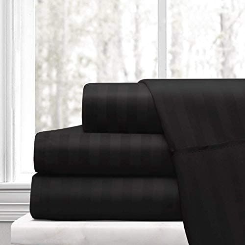 Authentic 1500 Thread Count Egyptian Cotton 4-PC Sheet Set (Queen, Beige Stripe)
