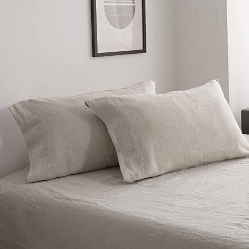 Simple & Opulence French Linen Queen Size Washed Pillowcases - Set of 2 (20''x30'')