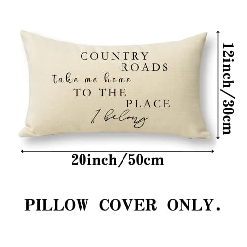 Rustic Christmas Quote Lumbar Pillow Cover 12x20 Farmhouse Decor