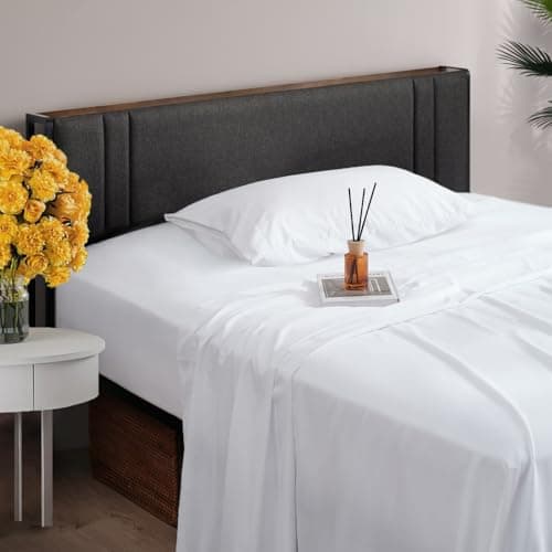Z-hom Full Size 4-Piece Bed Sheets, Cooling & Breathable, Extra Soft & Wrinkle-Free, Deep Pocket, White