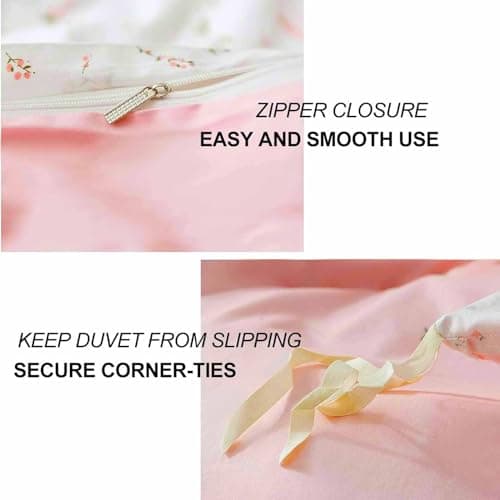 Floral Duvet Cover Set for Full Size Bed 80x90