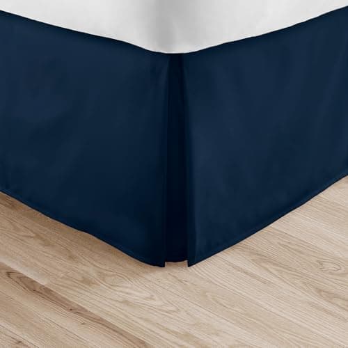 Ultra Soft Linen Market Queen Bed Skirt, White - Hotel Quality, Shrinkage & Fade Resistant