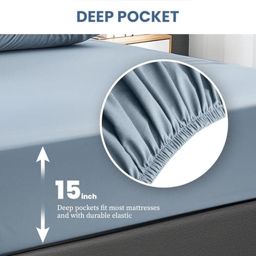 Deluxe Queen Size Microfiber Sheet Set - Soft, Breathable, Hotel Luxury, Deep Pocket, Fade Resistant