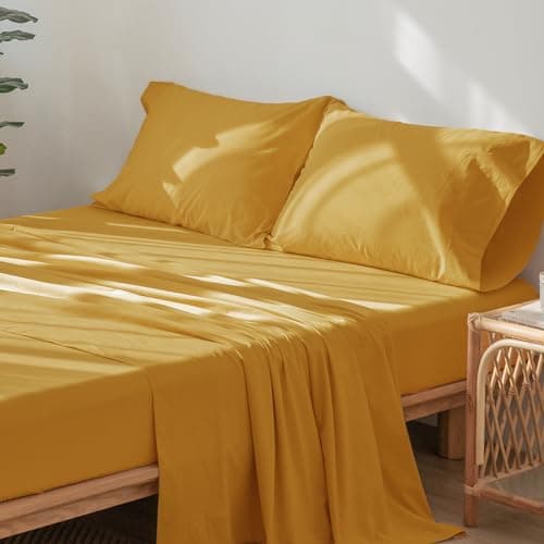 Washed Cotton Linen Like Breathable Bedding Sheet Set