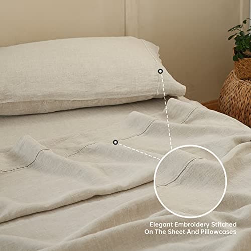 Simple&Opulence 100% Linen 4-Piece Sheet Set - Full Size