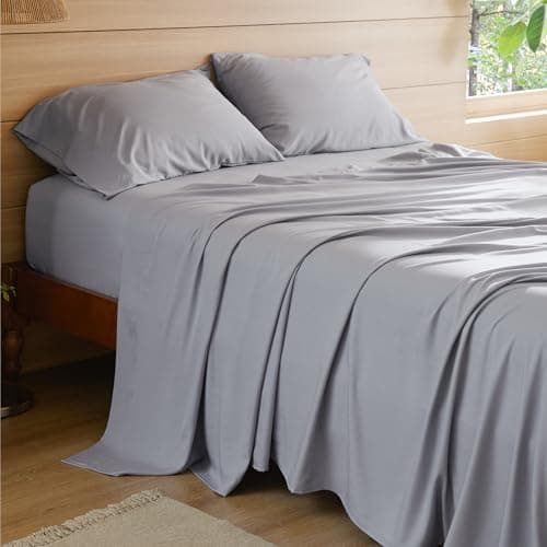 King Size Linen Cotton Sheets Set - 4 Pcs for All Seasons