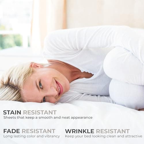 Extra Soft, Cooling Full Size Bed Sheets - Sleepy Town Brushed Microfiber Deep Pocket Set