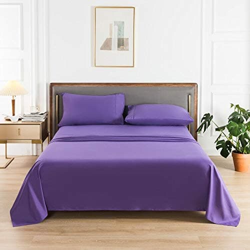 Mohap 1800 Thread Count Double Brushed Microfiber Bed Sheet Set - Full Gray