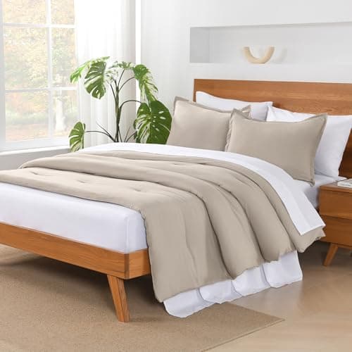 Queen Size Linen Comforter Set - Summer Soft Bed in a Bag