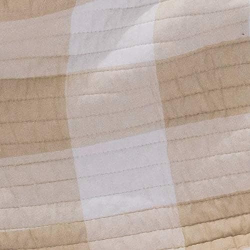 Buffalo Check Quilted Throw - Reversible Pattern