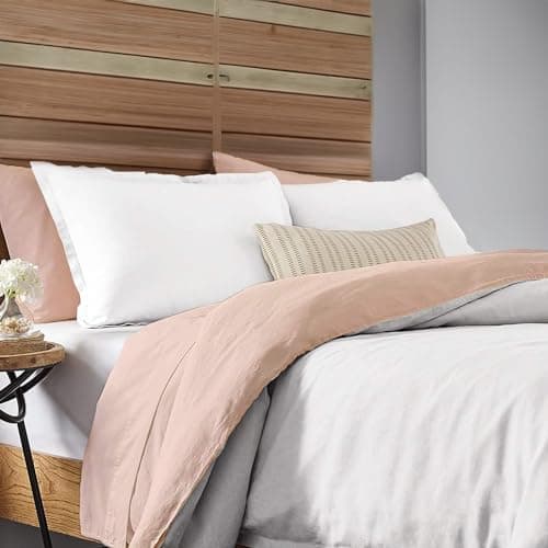 3-Piece 1000 Thread Count Egyptian Cotton Queen Size Duvet Cover Set - Silky Soft, Breathable, Zipper Closure