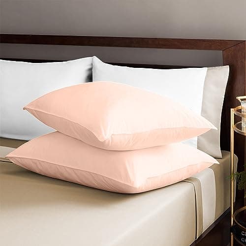 100% Egyptian Cotton Queen 20x30 Blood Red Sateen Weave Pillow Covers (600 Thread Count)