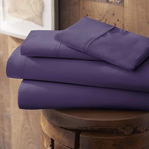4 Piece Linen Bed Sheet Set