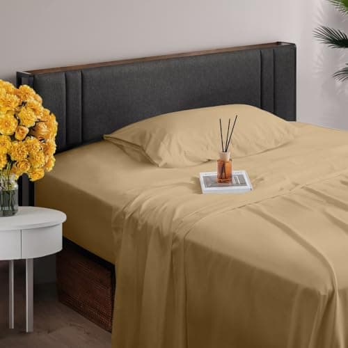 Z-hom Full Size 4-Piece Bed Sheets, Cooling & Breathable, Extra Soft & Wrinkle-Free, Deep Pocket, White