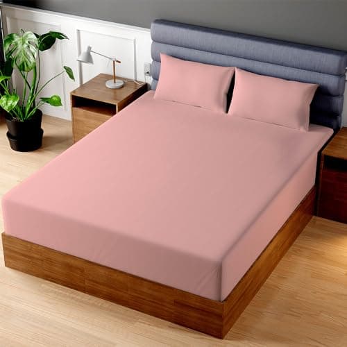 Superity Linen Fitted Sheet - 100% Cotton California King - Soft & Comfortable 200 Thread Count