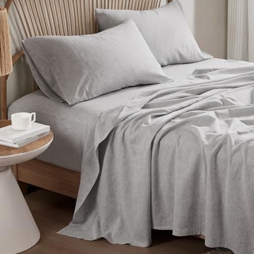 Hyde Lane Organic Linen Sheet Set - 4 Pcs Sage Green Queen Size