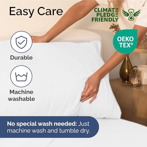 Hotel Luxury Durable 4-Piece Sheet Set - Extra Soft & Cooling - Bright White Oeko-Tex Sheets