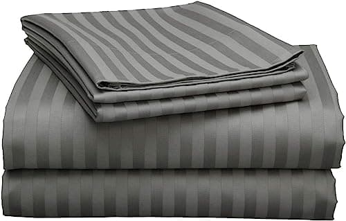 True Luxury Egyptian Cotton King Size Sheets 1000 Thread Count Silver Grey