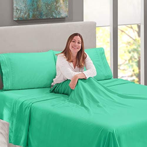 Mint Deep Pocket Full Sheets - 4 Piece Set for Full Size Bed