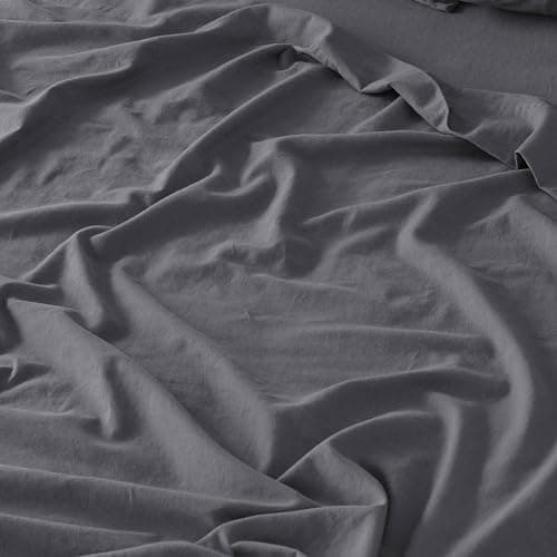 King Size Linen Cotton Sheets Set - 4 Pcs for All Seasons