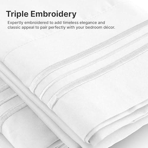 Soft Hotel Quality Queen Pillowcase Covers - White 2 Piece Set