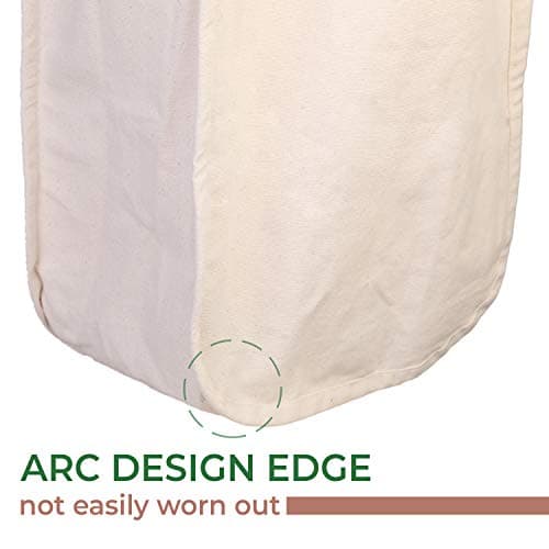 Reusable Organic Cotton Tote Bag with Bottle Sleeve| Grocery Shopping Shoulder Bag| Foldable & Washable