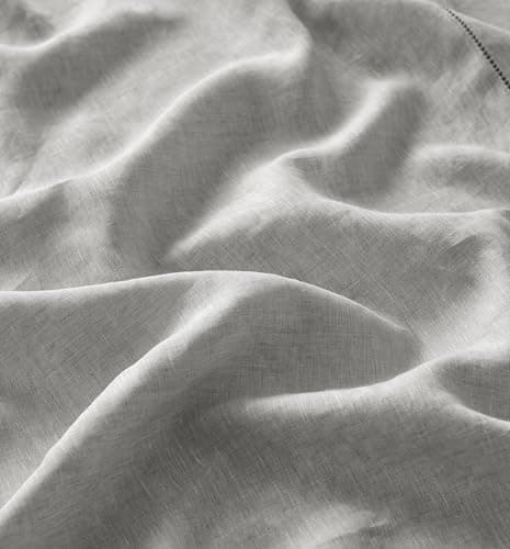 Simple&Opulence 100% Natural Linen Twin Sheets Set, 3 Pcs Breathable & Durable