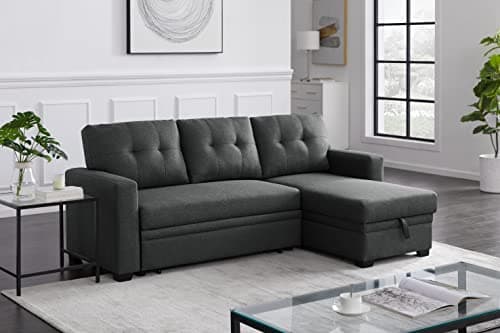 Devion Maison 4-in-1 Convertible L-Shaped Couch with Pull-Out Bed and Storage