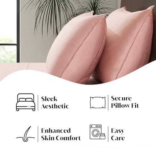 Luxury King Size Bamboo Bed Sheets | 100% Viscose, Ultra Soft, Cooling for Hot Sleepers [Rose Quartz]