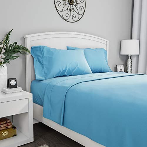 Lavish Silver Brushed Microfiber 4-Piece Bed Linens Set, Full, Gray