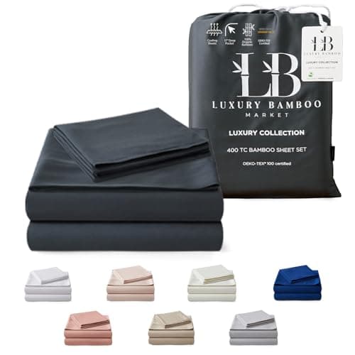 Luxury Bamboo King Size Bed Sheet Set - 100% Viscose - Ultra Soft Cooling Sheets - Classic White