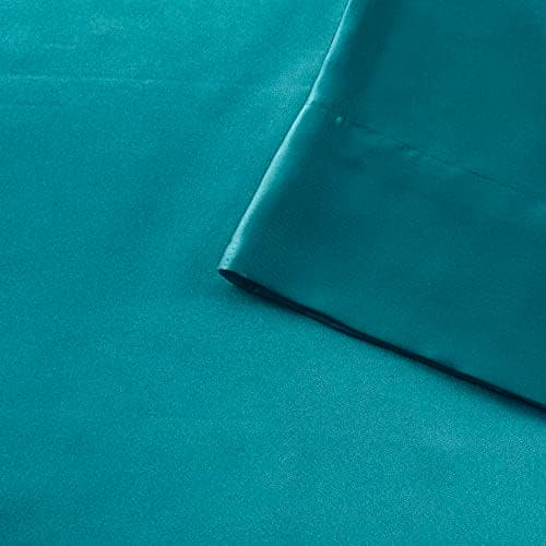 Madison Park Essentials Full Black Satin Sheet Set - Luxury, Elastic Fit up to 16" Mattresses