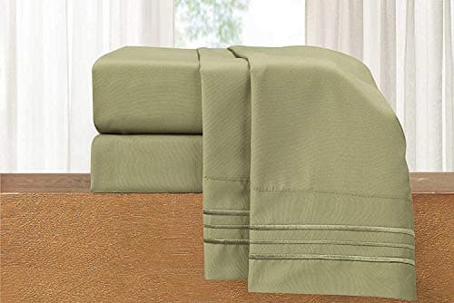 Luxury 1500 Thread Count Microfiber 4-Piece Bed Sheet Set - Queen, White