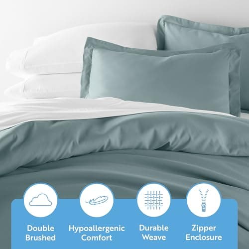 Linen Market Queen Duvet Cover & Shams - Light Gray, Unmatched Softness & Elegant Prints