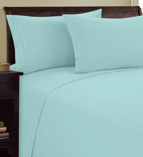 Elegant 1500 Thread Count Microfiber Twin Sheet Set, Deep Pocket Up to 16", Purple