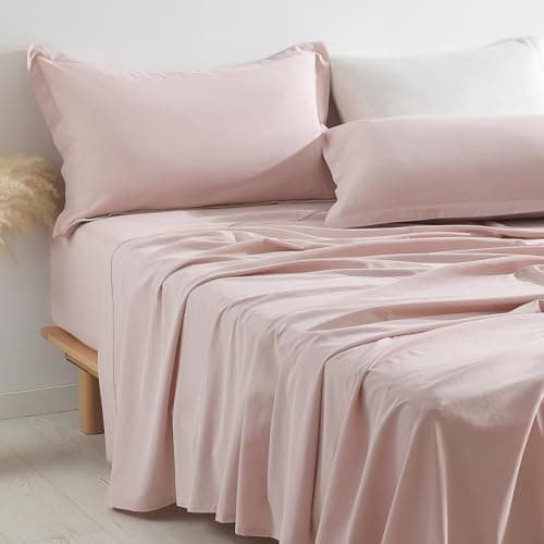 Charcoal Grey Bamboo Rayon & Linen Bed Sheets King Size, Soft & Breathable