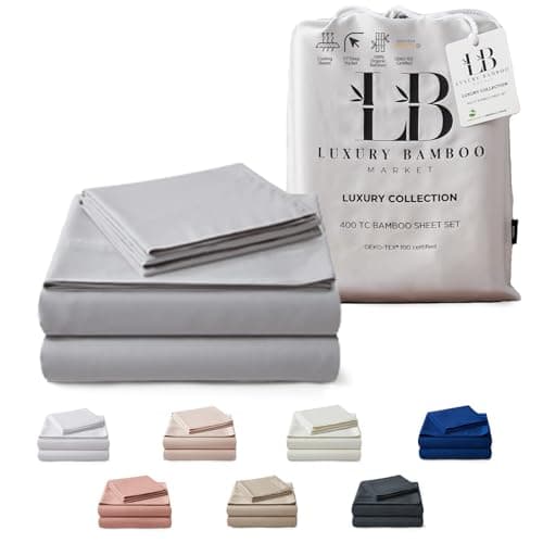 Luxury Bamboo King Size Bed Sheet Set - 100% Viscose - Ultra Soft Cooling Sheets - Classic White