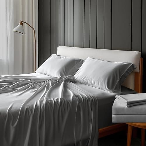Bamboo Queen Sheets with 4 Elastic Straps and Cooling Properties
