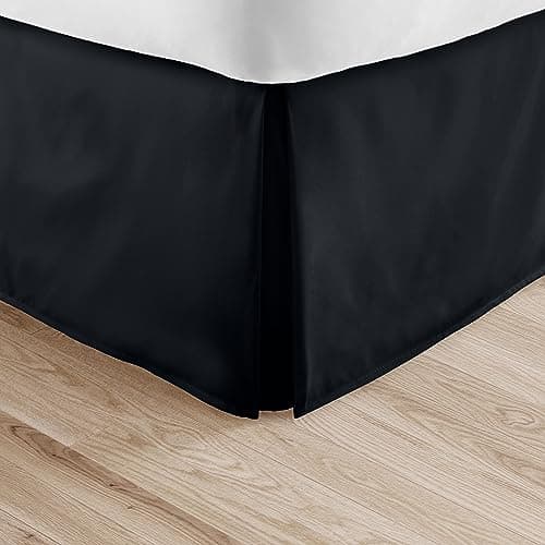 Ultra Soft Linen Market Queen Bed Skirt, White - Hotel Quality, Shrinkage & Fade Resistant