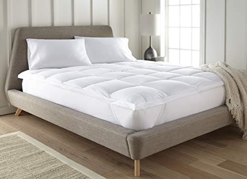 White Linen Queen Mattress Pad, Soft & Plush (BC-MATTPAD-Queen)