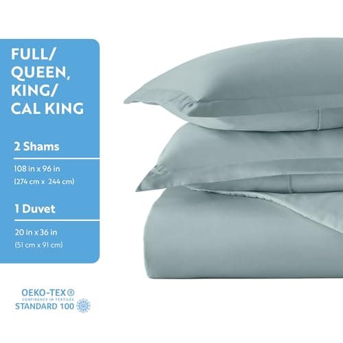 Linen Market Queen Duvet Cover & Shams - Light Gray, Unmatched Softness & Elegant Prints