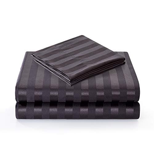 Soft Pink Silk Satin Sheets, Hypoallergenic Full Size Bedding Set, 4 Piece, Deep Pocket