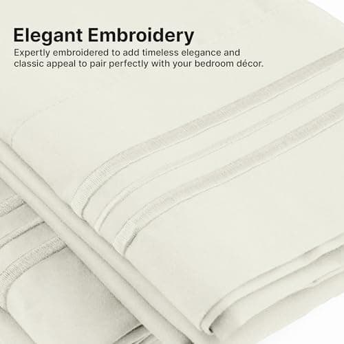 Hotel Luxury King Size Ivory Bed Sheet Set