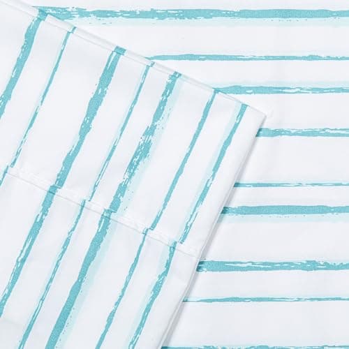 Pointehaven King Bed Sheet Set - 4 Pieces Microfiber Bedding (King Daisy)