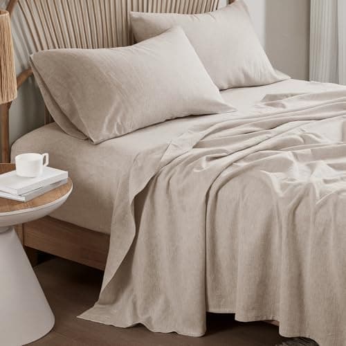 Hyde Lane Organic Linen Sheet Set - 4 Pcs Sage Green Queen Size