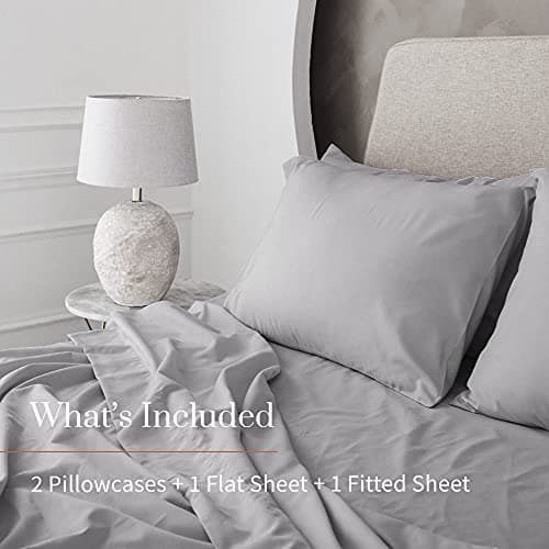 Luxury King Size Bed Linen Set, Light Gray - Ultra-Soft & Breathable