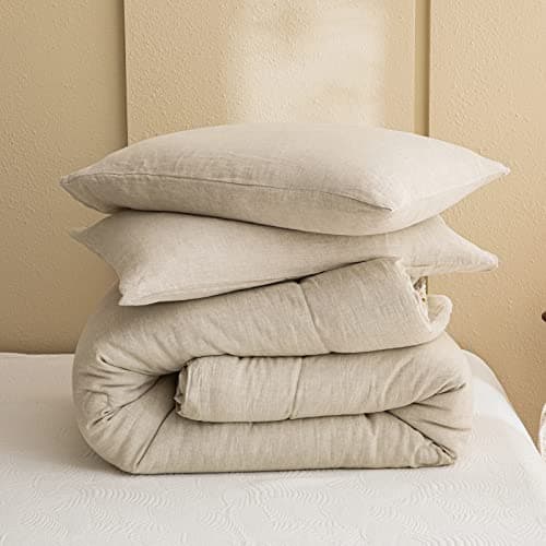 100% Linen Comforter Set Queen