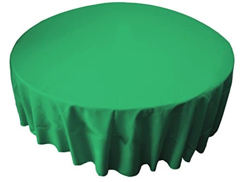 LA Linen Washable Emerald Green 108"Round Tablecloth