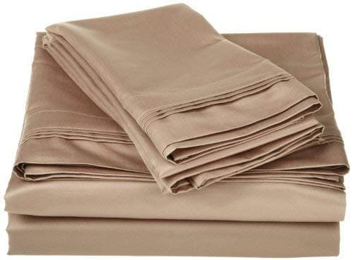 100% Pure Egyptian Cotton 800 Thread Count Sateen Weave Bed Sheets - Full Size, Chocolate