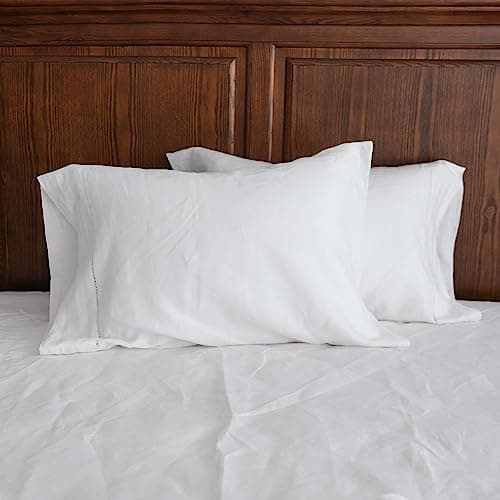 Simple & Opulence French Linen Queen Size Washed Pillowcases - Set of 2 (20''x30'')